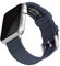 Archer Watch Straps - Cinturini in Tela per Apple Watch (Navy Blu, Argento, 44/45/46/49mm)