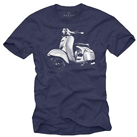 Cooles Roller T-Shirt für Herren Blau Bedruckt mit 125er Special Zubehör Größe L