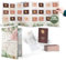 CherryCards Fruitprints – Schatzkarten-Adventskalender zum Ausfüllen für Erwachsene als Geschenk – 24 persönliche Nachrichten Liebe 01 – Braun