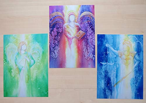silwi-art***** Engelbilder Erzengel-Set - 3 Stück Erzengel Michael, Metatron, Raphael, zauberhafte Geschenkidee, Wanddeko/Engelkarten xl
