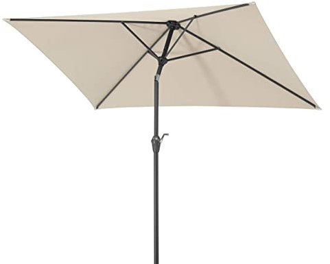 Schneider Parasol Bilbao Naturel 210 x 130 cm Rectangulaire 621-02 Cadre Acier Toile Polyester 4,3 kg