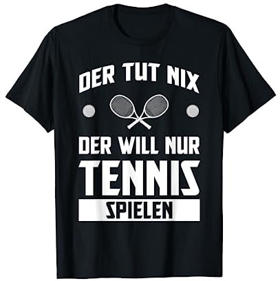 Tennis Tshirt Geschenk für Tennisspieler - Herren Schwarz S Tennis-Sportwear Klassisch T-Shirt