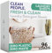Clean People - Fogli per detersivo per bucato, confezione riciclabile, ipoallergenici, anti-macchia, ultra concentrati, profumo fresco, confezione da 96