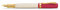 Kaweco STUDENT Füllhalter 30's Blues I Premium Füllfederhalter für Tintenpatronen mit hochwertiger Stahlfeder in Rot & Creme I Nostalgischer Luxus Füller 16 cm I Federbreite: F (Fein)
