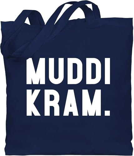 Baumwolltasche - Mama - Taschen - Muddi Kram - Unisize - Navy Blau - 1 muttertag geschenk muttertagsgeschenk von kindern mutter mum stoffbeutel mom tasche geschenke für werdende mütter mutti mommy