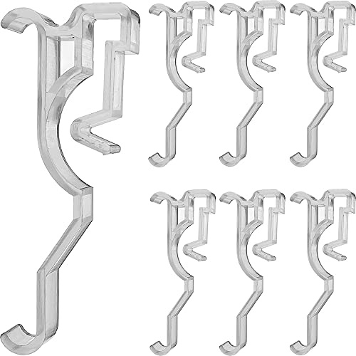 Valance Clips 12pcs 2.5 Clear Plastic Hidden Retainer Holder Installation Bracket for 2inch Horizontal Wood and Faux Wood Blinds with a 2-1/2 (64mm) Arc-Shaped Slat