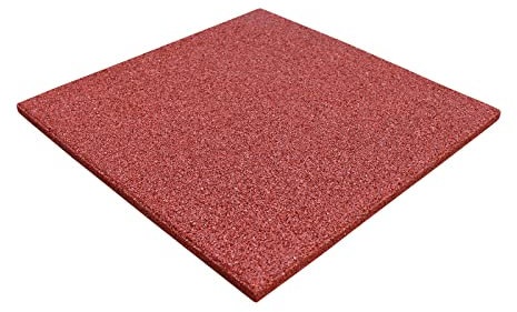 LANDGRID Kindermatte Rot 50x50x2,5cm Gymnastikmatte Kinderturnmatte Spielmatte Gummimatte Fallschutzplatte Gummiplatten