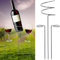 ASAB Wine Bottle & Wine Glass Holder | Stainless Steel Two Wine Glass Holder | Easy Mount Wine Bottle Holder | No Spillage | Perfect For Outdoor Garden Parties, Beaches & Camping