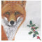 A Rare Breed Weihnachtskarte mit Fuchs-Motiv Festive Fox, Winterszene, innen bedruckt, hergestellt in Großbritannien, recycelbar