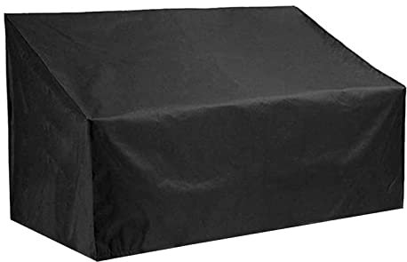Abdeckhauben Für Bänke 2 Sitzer Gartenbank Abdeckung Mit Verstellbare Nylon-Zugbänder, Wasserdicht, Winddicht, UV-Beständiges, Schwerlast Reißfest 210D Ox Gewebe Schutzhülle Für Gartenbank