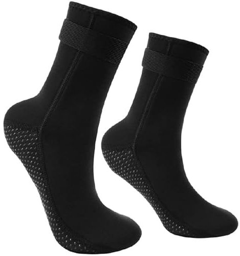 flintronic 3mm Neopren Socken, Tauchsocken Neoprensocken mit Klettverschluss, Rutschfeste Wassersport Schwimmen Socken für Damen und Herren, zum Schnorcheln, Surfen, Segeln, Schnorcheln, Wassersport