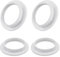 4pcs Lamp Shade Reducer Ring E14 Converter,Lampshade Ring Converter,E14 Lamp Shade Adaptor Rings Light Shade Reducer Ring,Light Fitting Lampshade Washer Adaptor Converter for Light Fixture(White)