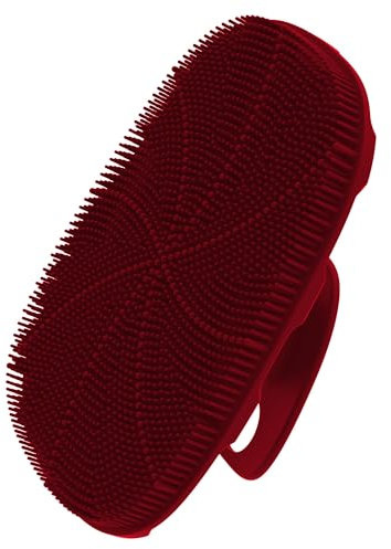 YEADMAL Peeling-Silikon-Körperschrubber für Herren, 1 Stück, weiche Badebürste, zur Reinigung und Massage, entfernt Schmutz und abgestorbene Hautzellen (Rot/Ausflug)