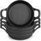 Ziliny Mini Cast Iron Skillets 6.3 x 6.3 x 1.5 Inch Cast Iron Pan Small Ramekin Set Black Casserole Dish Cast Iron Cookware Oven Safe Mini Skillets for Kitchen Indoor Outdoor Picnic (4 Pack)