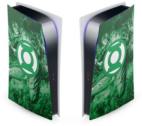 Head Case Designs Officially Licensed Green Lantern DC Comics Logo Comic Book Covers Vinyl Faceplate Sticker Gaming Skin Decal Cover Compatible With Sony PlayStation 5 PS5 Digital Edition Console