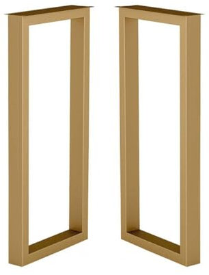 Chemins de table de pied de table de bar de table à manger de cuisine, pieds de table en métal modernes rectangulaires hauts, base de table, base de protection, hauteur 100cm ( Color : Gold , Size : 5