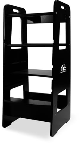 Kiddy dreams Lernturm Lernstuhl Kinderstuhl Küche helper Learning Tower Kindertritt Montessori-Turm Schwarz