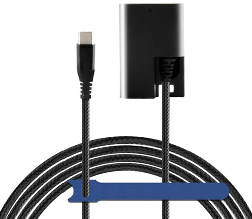 Camaisa ACK-E6 DR-E6 DC-Koppler Type-C USBC PD Geflechtkabel an LP-E6 E6N für Canon EOS 6D 7D 60D 70D 80D 90D R R5 R6