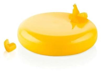 Silikomart | Moule en Silicone ECLISSE, antiadhésif, Lot de 1 Moule, Design 3D, Ø 180 h 45 mm, Volume 1 l, Made in Italy, Jaune