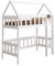 Need Sleep Loft Bed Letto a castello per bambini, 180 x 90 cm, letto a soppalco con scale, letto alto per adulti e ragazzi (bianco)