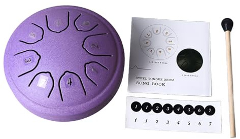 15 Noten Zungentrommel aus Kohlenstoffstahl, D-Ton Handpan für Erwachsene | Einzigartiger Klang pro Note, leicht zu transportieren für Outdoor Aktivitäten, ohne Vorkenntnisse spielbar