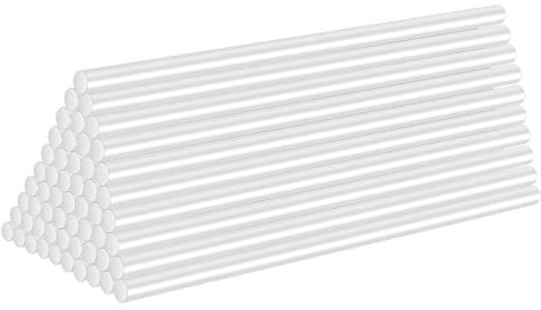 100 Pezzi Colla a Caldo Bastoncini, Ø7 mm Colla a Caldo Sticks, 7 x 190 mm Bastoncini di Colla a Caldo Trasparente per Pistola Colla a Caldo Stick di Colla