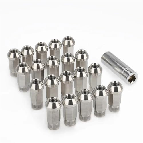WTIXCRQ Radbolzen Radschraube Kompatibel Mit K&ia 20 Stück Auto-Radmuttern, Bolzen, Nabenreifen, Schraubenbolzen, M12 X 1,25, M12 X 1,5 M14 X 1,5 M14 X 2, 1/2–20, 9/16–18 Radmuttern(0.5625-18)