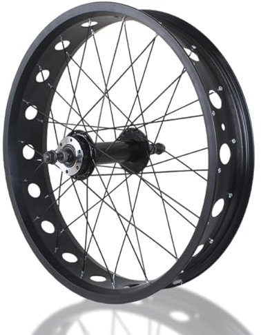 20x4.0 Hinterrad Für Fatbikes 24/26 Zoll Snow Bike/Beach Bike Hinterrad 36x14G Speichen Scheibenbremse Schnellspanner 195mm 36H Hinterradnabe Hintere Felge Für 7-10 Gang Rotary(Black-skeleton,26in)