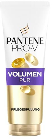 Pantene Pro-V Volumen Pur Pflegespülung 350ml für Feines, Plattes Haar. Tägliche Anwendung. Stärkt & Regeneriert das Haar. Mehr Fülle & Glanz. mit Pro-Vitamin B5 & Nährstoff-Formel. Active Nutri-Plex