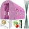 Plonos Serre Tunnel avec Cadre en Acier - avec Support pour Plantes - 2 x 3 x 2 m - 6 m² - Rose