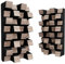 Lot de 2 diffuseurs acoustiques | Diffusion et absorption du son 2D | 25 x 50 cm | Panneau d'art mural | Contrôle du bruit et réduction de l'écho | [SIRIUS-HALF | Sonoma]