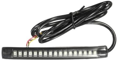 Motorcycle Turn Signal Light Universal Flexible 17 LED Motorcycle DRL Brake Light Turn Signal Light Strip Number License Plate Light Flashing Tail Stop Light