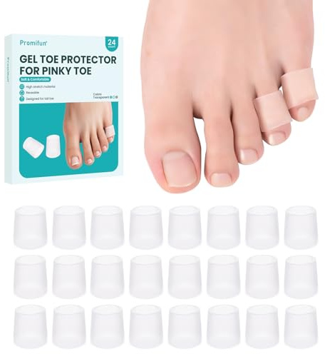 Promifun Proteggi Dita Piedi Silicone, 24 pz, per Uomo e Donna | Proteggi dita piedi, copri dita piedi silicone, morbido, riutilizzabile, regolabile