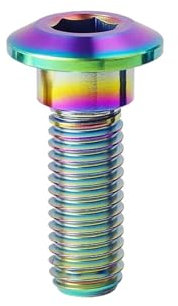 NKCVEZBW Compatibile con Viti for Dischi Moto in Titanio XMSJ M8*20, bullone for rotore Disco 25/30 mm Compatibile con Fissaggio Disco Ruota flottante Suzuki(Rainbow,M8_25MM)