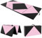FANTASK Gymnastikmatte Fitnessmatte Yogamatte Turnmatte klappbar, 240 x 120/300 x 120cm (Schwarz + Rosa)