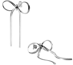 Purelei Schleifen Ohrringe – wasserfest | Elegante Bow-Ohrringe in Schlangenketten-Optik | Edelstahl & 14K/18K Vergoldung | Verspielt & raffiniert für besondere Anlässe