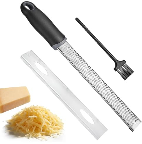 VAEIORP 1 Pcs Grattugia Limone Zester in Acciaio Inox con Lama Ultra Affilata, Grattugia per Agrumi, Aglio, Zenzero, Noce Moscata, Grattugia da Cucina, Lavabile in Lavastoviglie