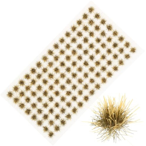 Uonlytech Statische Grasbüschel Miniatur Gras Deko Modellbahn Zubehör Harz Material Grün für Dioramen Sandtisch Modelleisenbahn