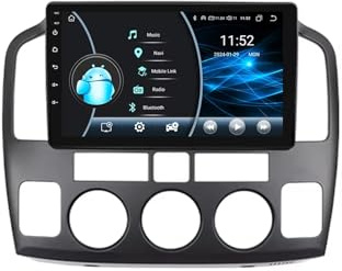Android 15 2 DIN Coche Pantalla Táctil 9 Estéreo para automóvi con FM DSP GPS WiFi USB Carplay Coling Fan SWC Cámara Trasera para Suzuki Grand Vitara XL-7 2001-2006 Coche Bluetooth(AG70 6+128G)