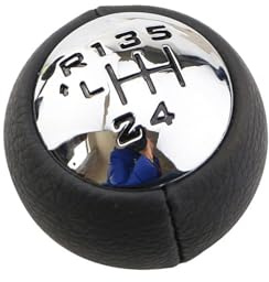 GXSAI pomo de Palanca de Cambios para Peugeot 106 206 306 406 107 207 307 407 5/6 Balonmano Manual De Velocidad Piezas Repuesto Accesorios Pomo Cambio Marchas para Coche(5speed Black)