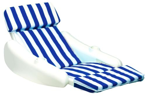 SWIMLINE Original 10010M Sunchaser gepolsterter Luxus-Loungesessel, Pool-Schwimmer, geformter Rahmen und Ponton-Design, Pool-Schwimmkörper für Erwachsene, Pool-Liege, Pool-Zubehör, Poolstühle und