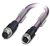 Phoenix Contact SAC-2P Buskabel 2-adrig Stecker gerade / M12 Buchse, Länge 2m