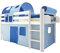 TiCAA Hochbett, Kinderbett Spielbett mit Treppe aus Kiefer Massivholz Bettgestell 90 x 200