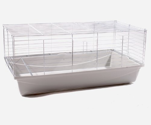 Hasenkäfig Kaninchenkäfig Meerschweinchenkäfig Kleintier Rabbit 100 hellgrau