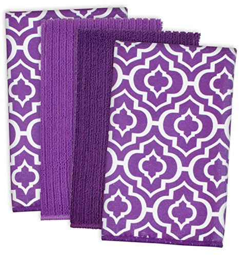 DII Paño de Cocina de Microfibra para Limpieza, Lavado, Secado, Ultra Absorbente, 40,6 x 48,2 cm (Juego de 4)