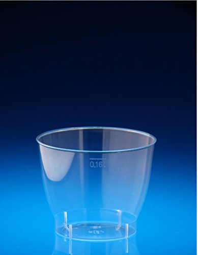 25x 160ml Dessert Becher Einweg, edles Design, Cool Cup aus PS