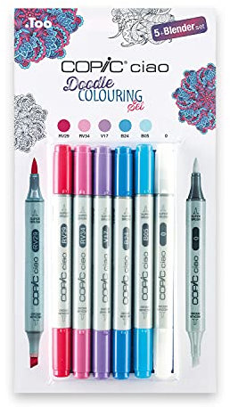 Copic Ciao 5+1 Marker Set - Doodle (Pack of 5 + Blender)