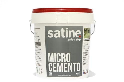 Microcemento Monocomponente finitura fine SATINE® | 15kg per 45m2 | grana fine | in polvere da mescolare con acqua | uso esterno ed interno
