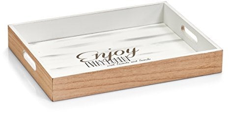 Zeller Tablett Enjoy, Holz, ca. 40 x 30 x 5,5 cm
