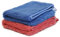 Putzen wie die Profis – 2X Ultra-Microfaser Reinigungshandschuh Set Blau + Rot - Mikrofaser Putzhandschuh für empfindliche Oberflächen - fusselfrei, waschbar bis 95 °C - inkl. Gratisprobe GlasRein